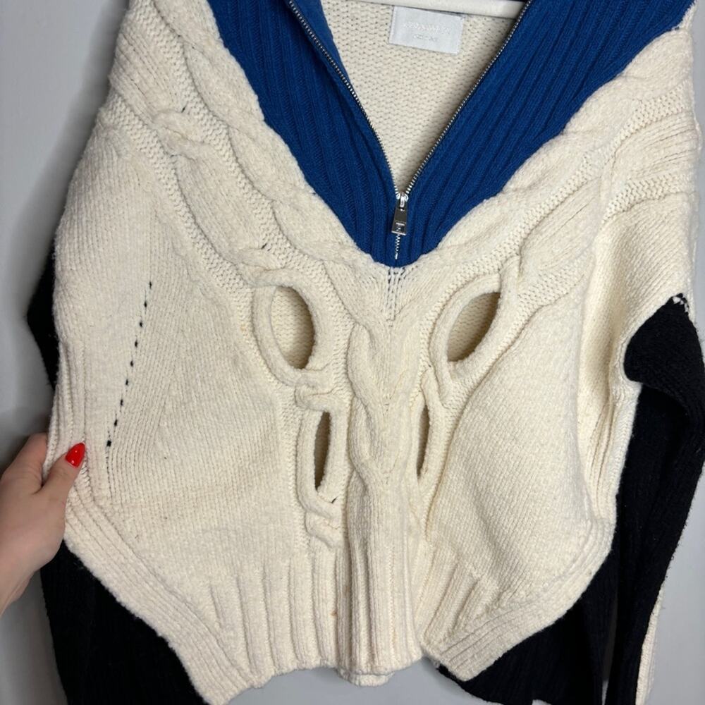 Zadig & Voltaire Cutout Wool Blend Oversized Knit Sweater - Picture 5 of 11